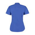 Royal Blue - Back - Kustom Kit Ladies Corporate Oxford Short Sleeve Shirt