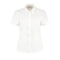 White - Front - Kustom Kit Ladies Corporate Oxford Short Sleeve Shirt