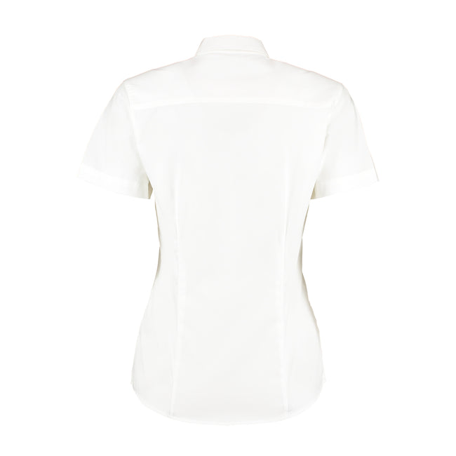 White - Back - Kustom Kit Ladies Corporate Oxford Short Sleeve Shirt
