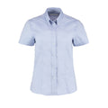 Light Blue - Front - Kustom Kit Ladies Corporate Oxford Short Sleeve Shirt