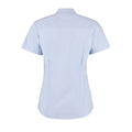 Light Blue - Back - Kustom Kit Ladies Corporate Oxford Short Sleeve Shirt