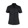 Black - Front - Kustom Kit Ladies Corporate Oxford Short Sleeve Shirt