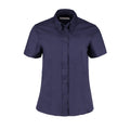 Midnight Navy - Front - Kustom Kit Ladies Corporate Oxford Short Sleeve Shirt