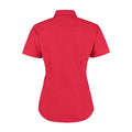 Red - Back - Kustom Kit Ladies Corporate Oxford Short Sleeve Shirt