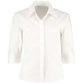 White - Front - Kustom Kit Ladies Continental 3-4 Length Sleeve Blouse