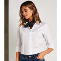 White - Back - Kustom Kit Ladies Continental 3-4 Length Sleeve Blouse