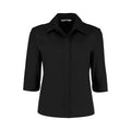 Black - Front - Kustom Kit Ladies Continental 3-4 Length Sleeve Blouse