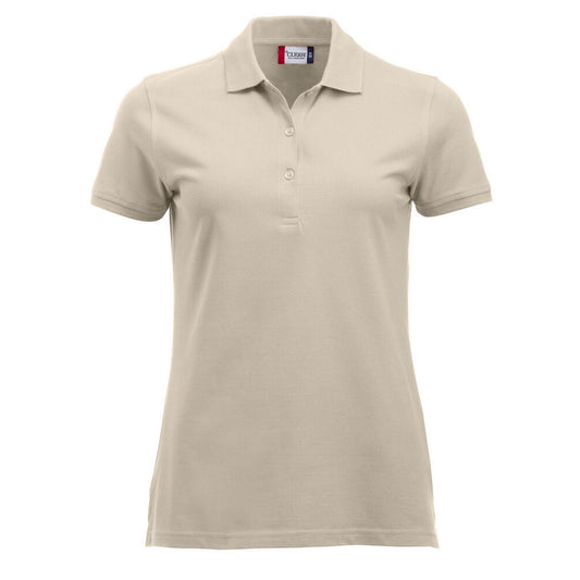 Light Khaki - Front - Clique Womens-Ladies Classic Marion Melange Polo Shirt