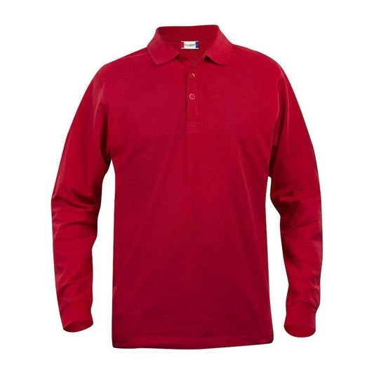 Red - Front - Clique Mens Classic Lincoln Long-Sleeved Polo Shirt