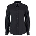 Black - Front - Kustom Kit Ladies Long Sleeve Workforce Shirt