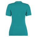 Turquoise - Back - Kustom Kit Ladies Sophia Comfortec® V-Neck Short Sleeve Polo Shirt