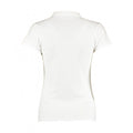 White - Back - Kustom Kit Ladies Corporate Short Sleeve V-Neck Mandarin Collar Top