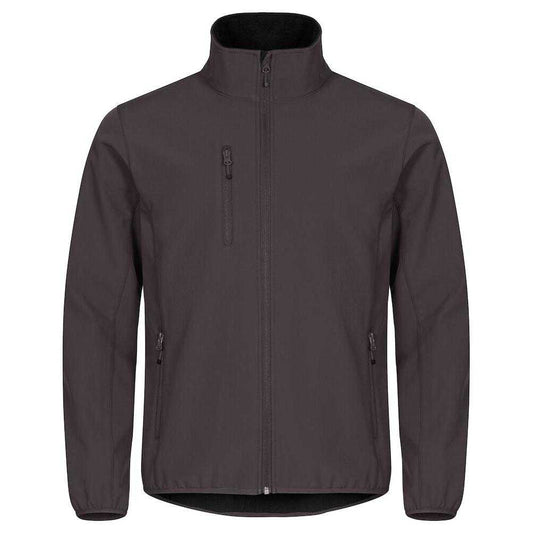 Dark Grey - Front - Clique Mens Classic Soft Shell Jacket