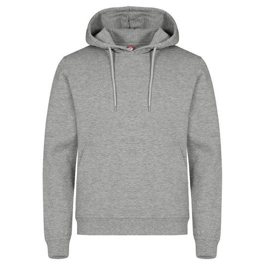 Grey Melange - Front - Clique Mens Miami Hoodie