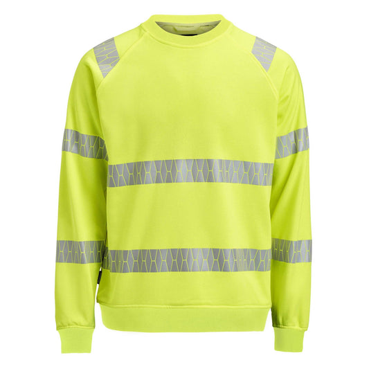 Yellow - Front - Jobman Mens Hi-Vis Sweatshirt