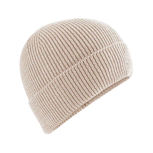 Almond - Front - Beechfield Unisex Adult Streetlite Reflective Beanie