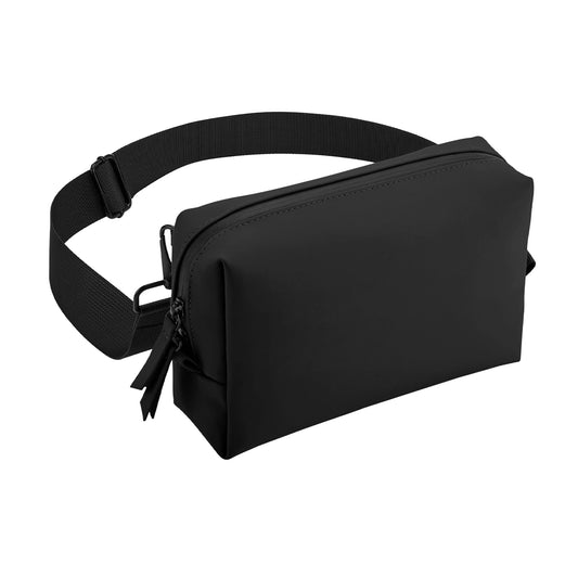 Black - Front - Bagbase Matte PU Crossbody Bag