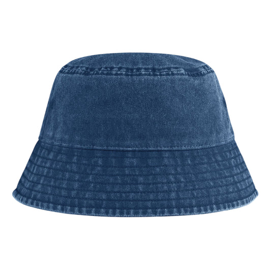 Vintage Denim - Front - Beechfield Childrens-Kids Vintage Bucket Hat