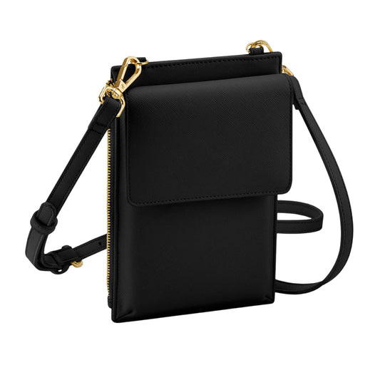 Black - Front - Bagbase Phone Carry Case