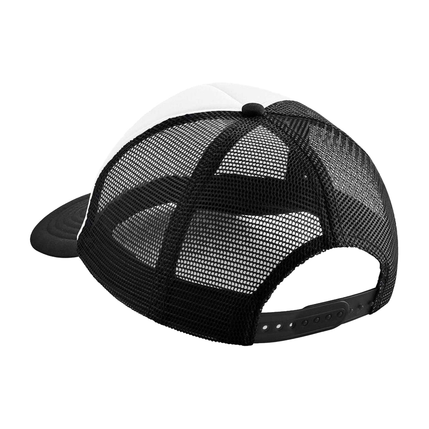 Black-White - Back - Beechfield Childrens-Kids Vintage Snapback Trucker Cap