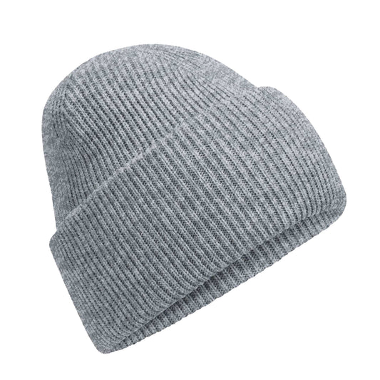 Ash Grey - Front - Beechfield Unisex Adult Classic Deep Cuffed Beanie