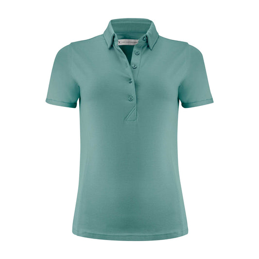 Aloe Green - Front - James Harvest Womens-Ladies American Supreme Polo Shirt
