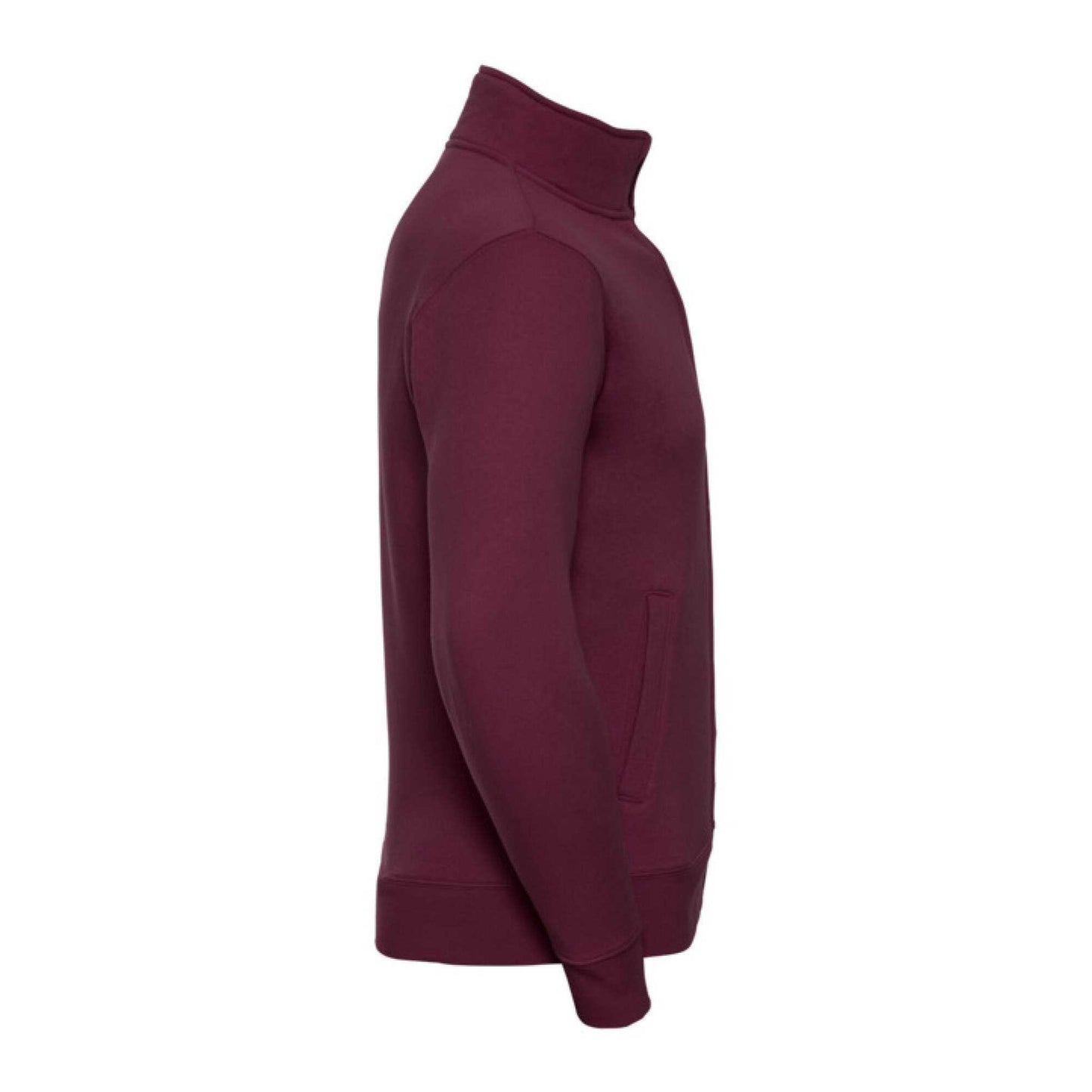 Burgundy - Side - Russell Mens Authentic Sweat Jacket