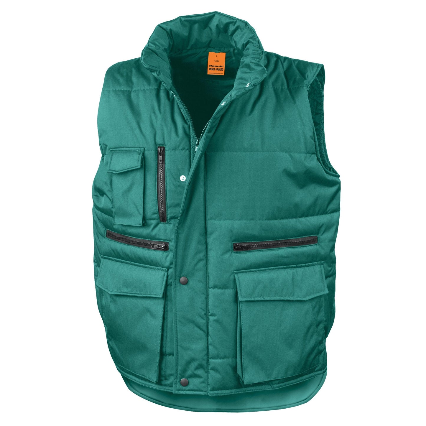 Bottle Green - Back - WORK-GUARD by Result Mens Lance Ripstop Body Warmer