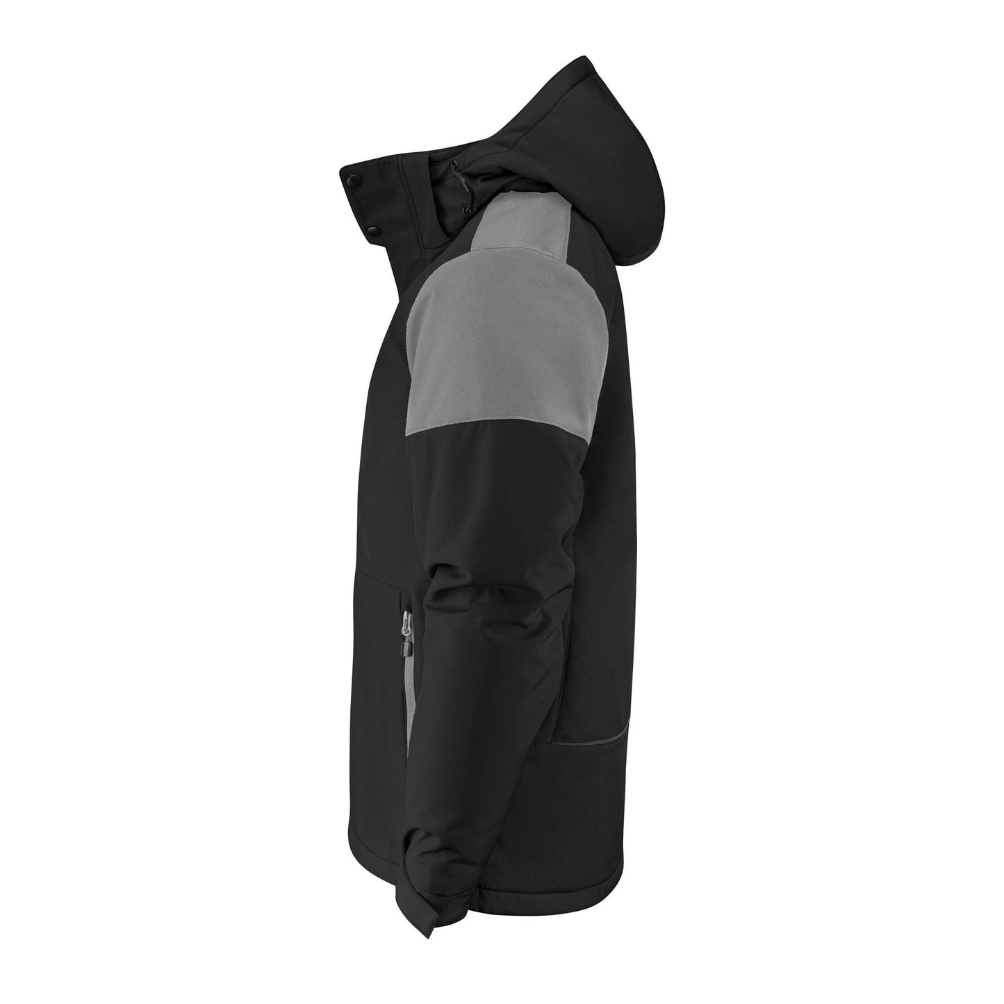 Black-Anthracite - Side - Printer Mens Padded Soft Shell Jacket