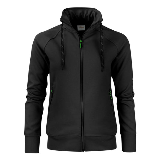 Black - Front - Printer Womens-Ladies Jog Sweat Jacket