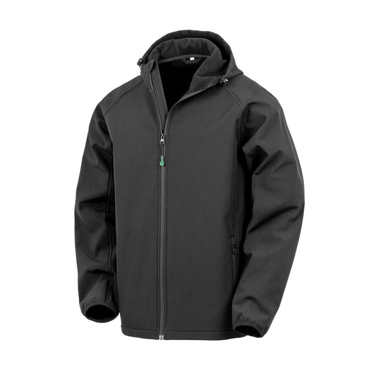 Black - Front - Result Recycled Mens 3 Layer Printable Soft Shell Jacket