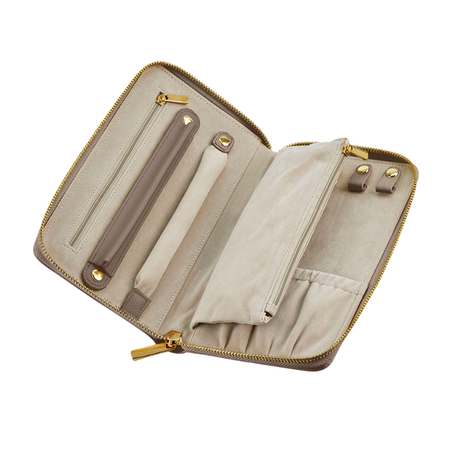 Taupe - Back - Bagbase Boutique Travel Jewellery Case