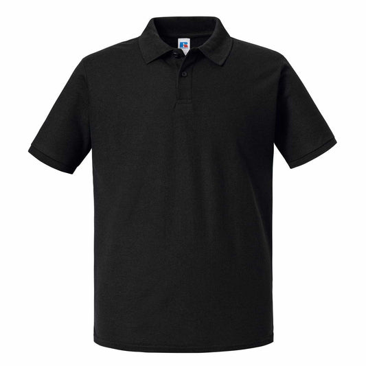 Black - Front - Russell Mens Authentic Eco Polo Shirt