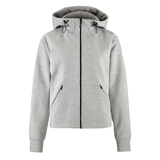 Grey Melange - Front - Craft Womens-Ladies ADV Join Full Zip Hoodie