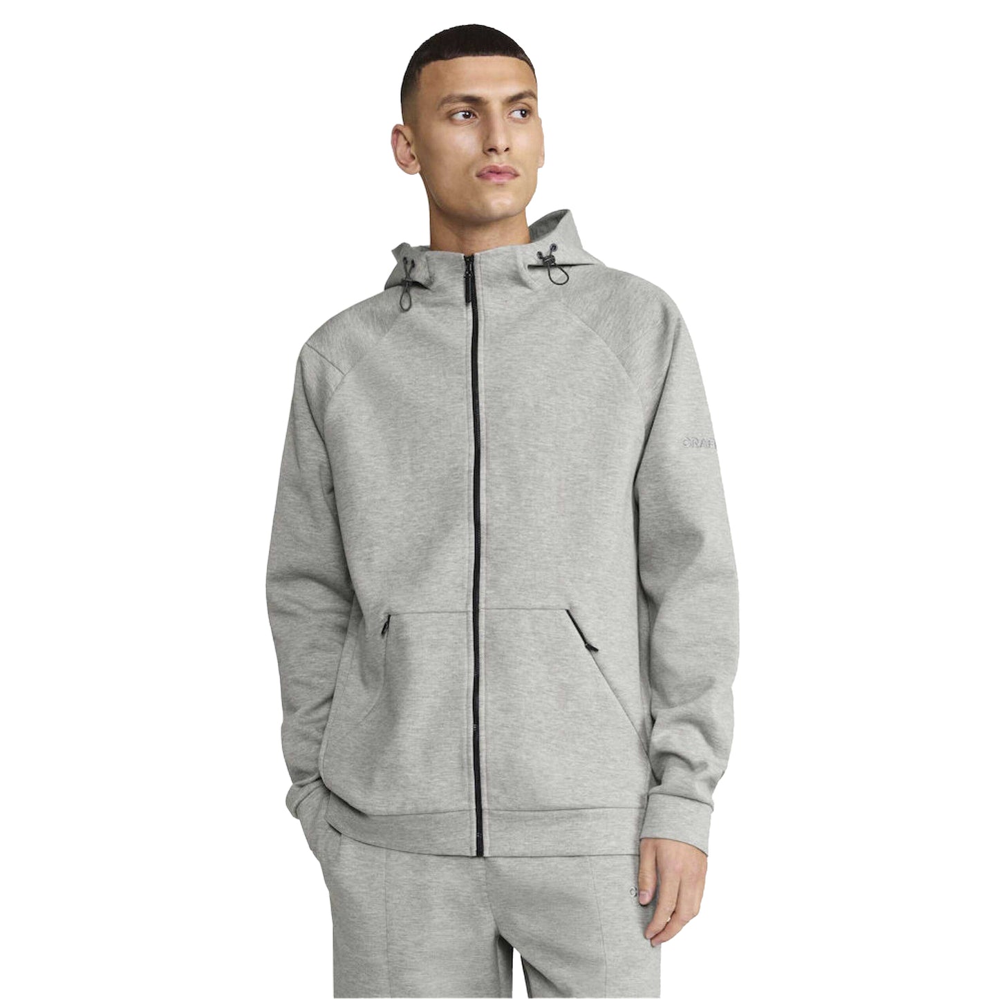 Grey Melange - Side - Craft Mens ADV Join Regular Full Zip Hoodie