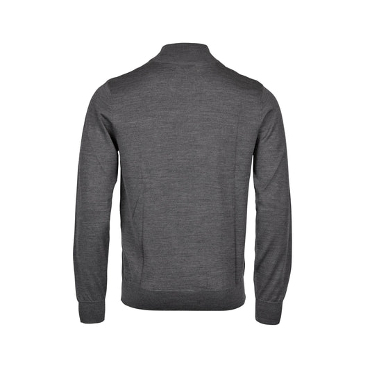 Grey Melange - Front - Tee Jays Mens Half Zip Jumper