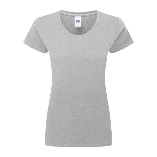 Light Oxford - Front - Russell Womens-Ladies Authentic Classic T-Shirt