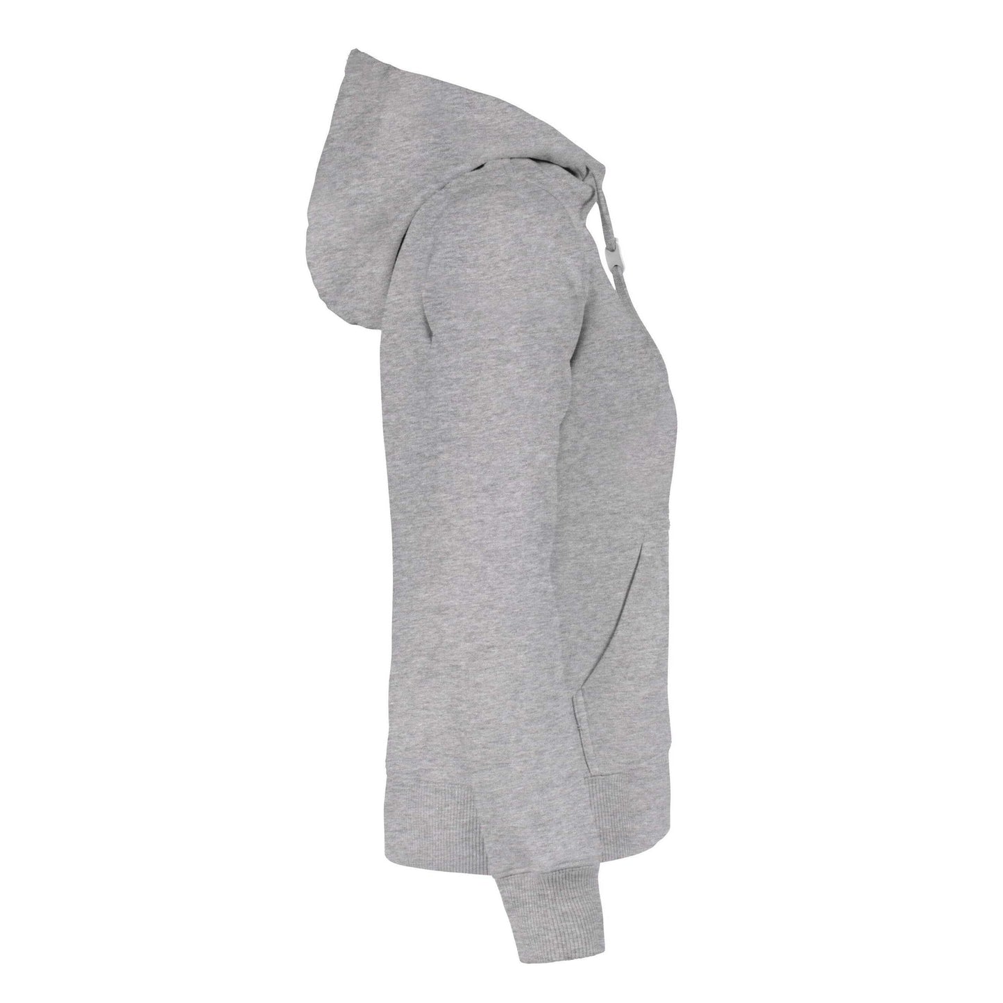 Grey Melange - Side - Printer Womens-Ladies Fastpitch Hoodie