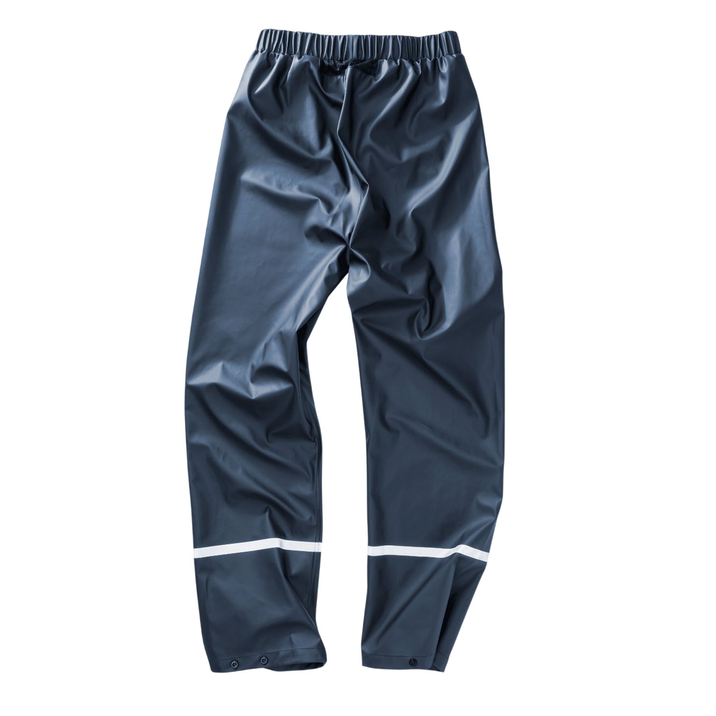 Navy - Back - Result Recycled Mens PU Reflective Tape Waterproof Trousers