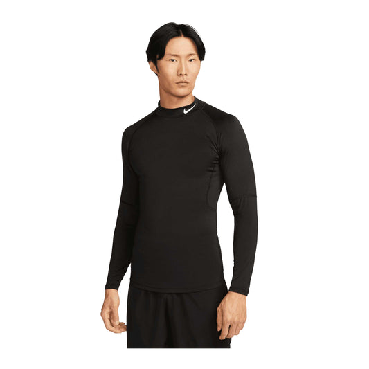 Black - Front - Nike Golf Mens Dri-FIT Long-Sleeved Fitness Top