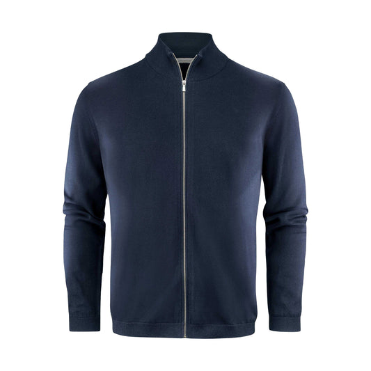 Navy - Front - James Harvest Mens Ashland Knitted Cardigan