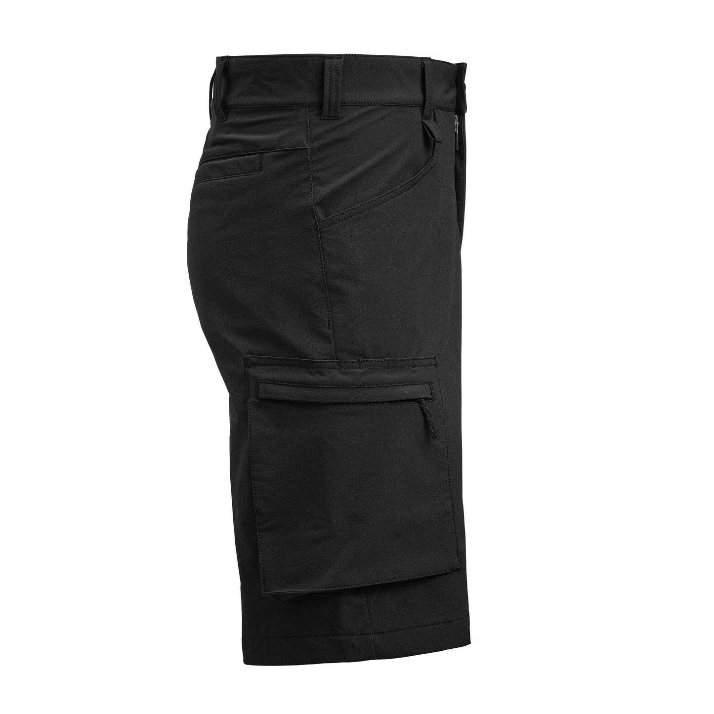Black - Side - Jobman Mens Service 4 Way Stretch Shorts