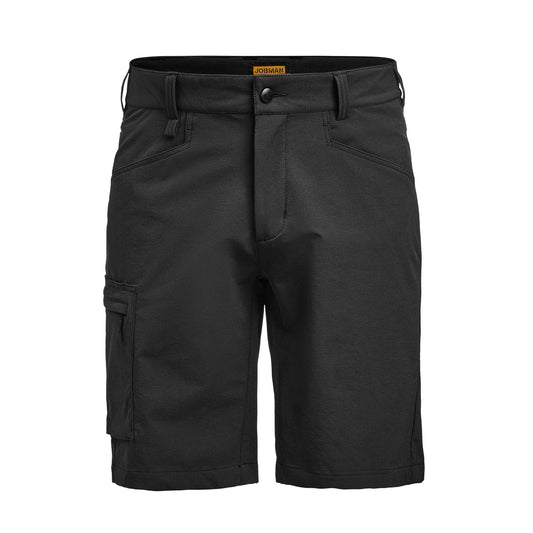 Black - Front - Jobman Mens Service 4 Way Stretch Shorts