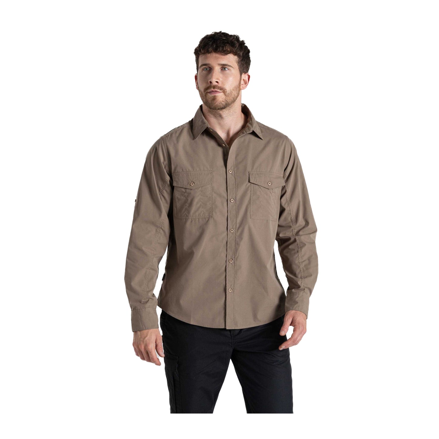 Pebble - Pack Shot - Craghoppers Expert Mens Kiwi Long-Sleeved Shirt