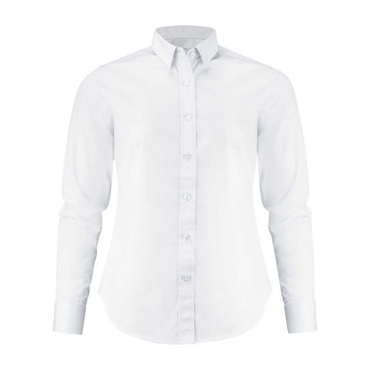 White - Front - James Harvest Womens-Ladies Acton Shirt