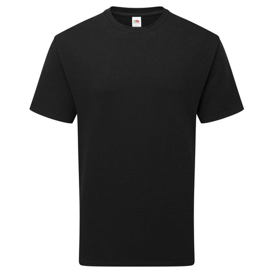 Black - Front - Fruit of the Loom Unisex Adult Pure Cotton T-Shirt