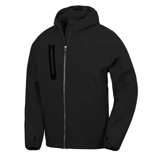 Black - Front - Result Recycled Mens Printed Recycled 3 Layer Casual Soft Shell Jacket