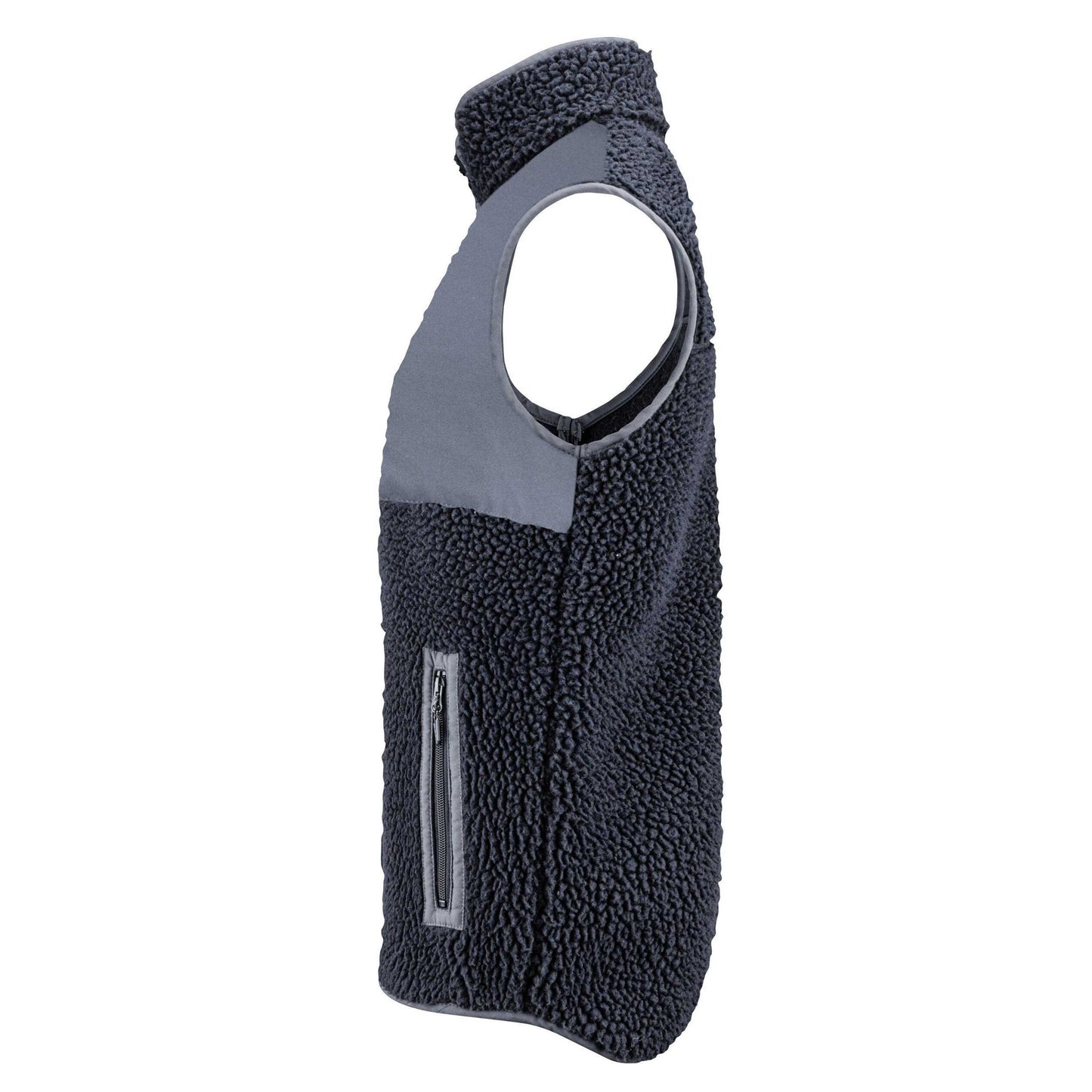 Navy - Lifestyle - James Harvest Mens Kingsley Sherpa Fleece Gilet