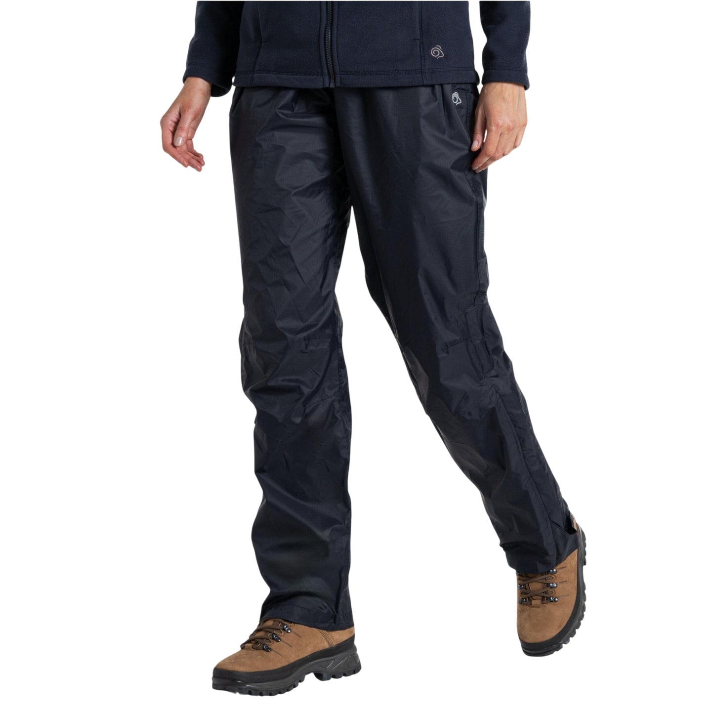 Dark Navy - Side - Craghoppers Expert Unisex Adult Packable Over Trousers