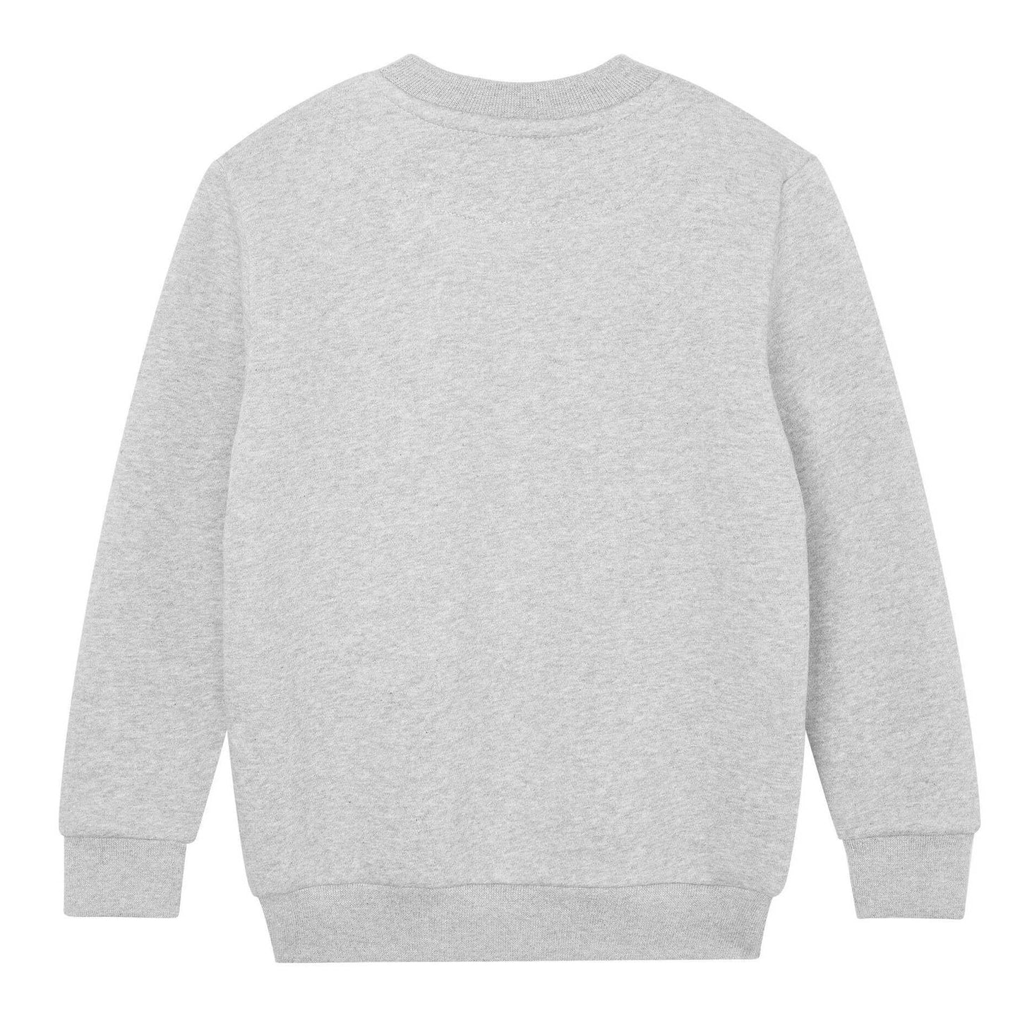 Heather Grey Melange Marl - Back - Mantis Childrens-Kids Essential Organic Sweatshirt